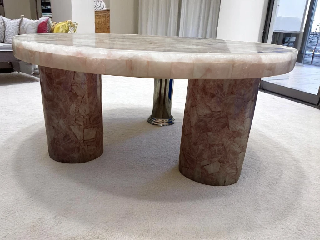 Exquisite Rose Quartz Coffee Table Tops | Vedantartisans